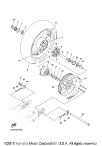 XVS1300BG Переднее колесо