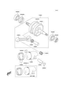 KDX50 Вал коленчатый