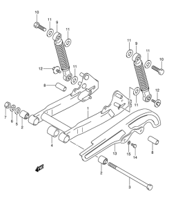 JR50 Маятник задний