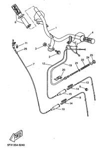 CW50RS Steering handle. cable