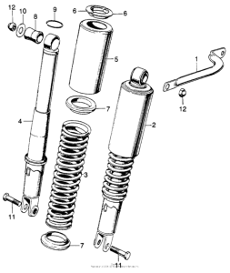 CB750 Задние амортизаторы