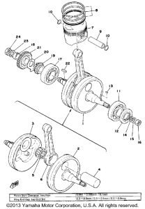 SR500E Коленвал и поршни