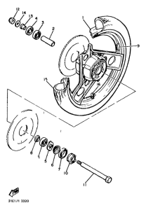 XJ900 Переднее колесо