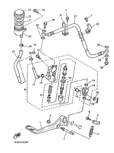 XJR1300 Задний торм цилиндр