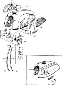 CB175 Cb / cl175fuel tank