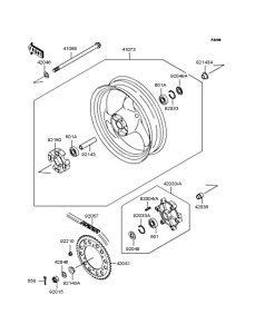ZR250 Заднее колесо и цепь