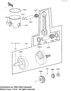 KX125 Crankshaft / piston