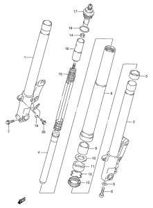 GSX-R1100 Передняя вилка