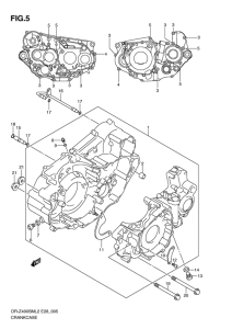 DR-Z400 Картер двигателя