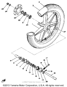 RD400E Переднее колесо
