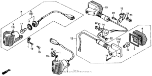 XL600V Задний фонарь