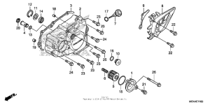  Крышка картера левая
