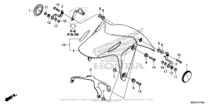 CBR500R (ABS) Переднее крыло