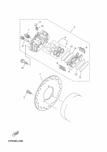 YP250R Задний суппорт
