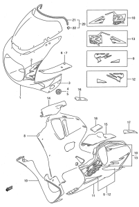 GSX-R750 Cowling body parts
