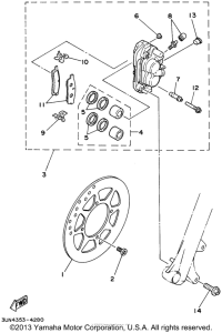 TTR125P Передний суппорт