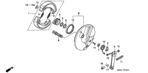 CB250 Передний тормоз