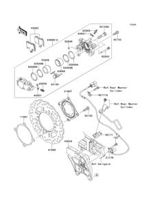 ZX1400 Задний тормоз