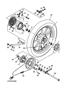 YB125SPD Rear wheel complete assy