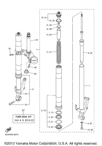 FZS10YL Передняя вилка