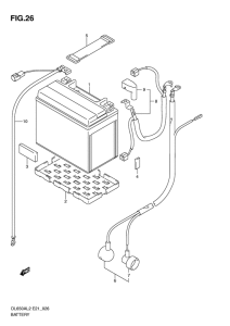 DL650 (ABS) Аккумулятор