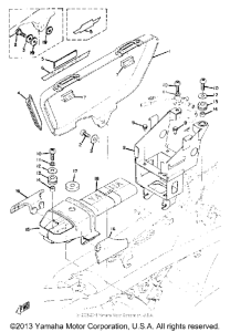 RD250 Side cover tool box battery box