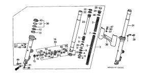GL1500A Вилка передней оси