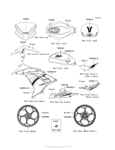 EX300 Decals (Green)(Befa)