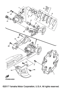 YZ125J2 Задний суппорт