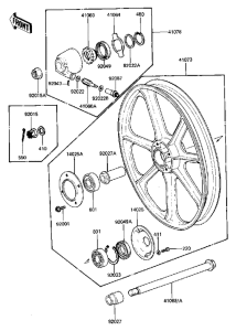 KZ440 Front wheel / hub