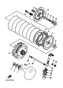TW225E Сцепление и сервопривод
