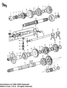KZ1000 Transmission / change drum