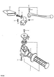 PE250 Rh handle grip