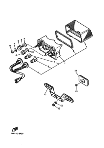 FZR600 FZR600A Taillight unit ass`y