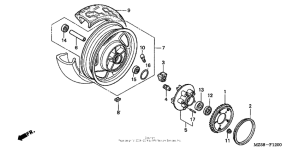 VF750C Переднее колесо
