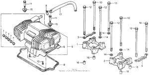 CB400 Cylinder head cover + camshaft holder