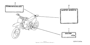 CR85RB Предупредительные таблички