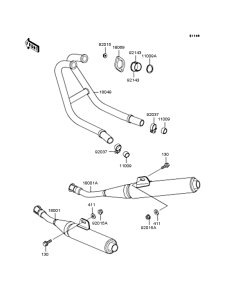 EX250 Глушитель