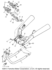 XZ550RJ Выхлопная система