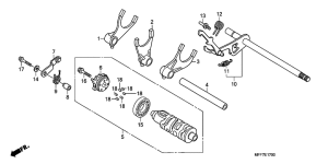 XL700V (ABS) Вилка переключения передач