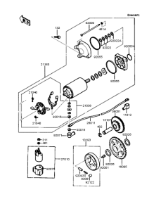 ZX400 Starter motor / starter clutch