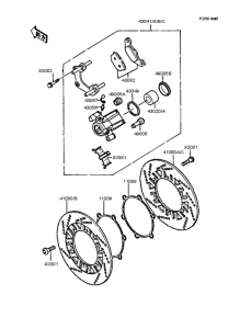 ZX400 Передний тормоз