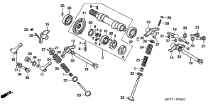 FMX650 Распред вал / клапана