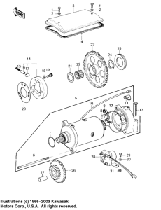 KZ1000 Starter motor / starter clutch
