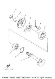 TZ125M Counter shaft