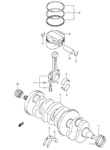 GSX1300R Вал коленчатый