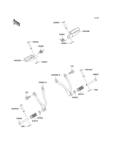 KMX125 Подножки
