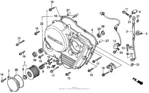 GB500 Крышка картера правая