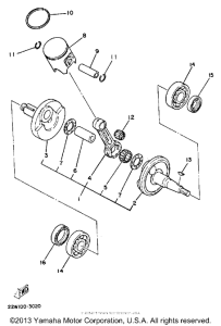 YZ80L Crankshaft-piston