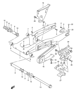 DR350 Маятник задний